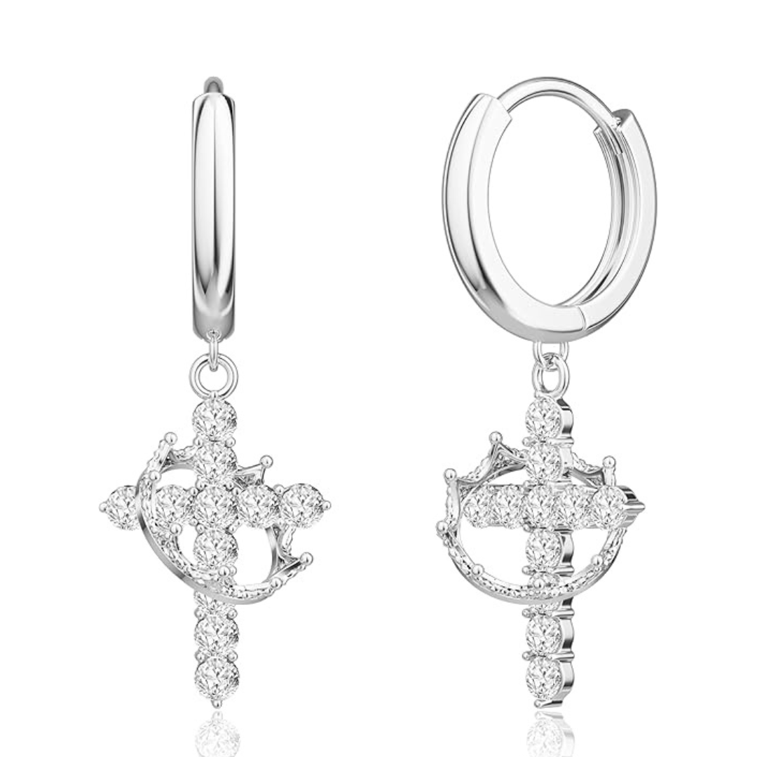 Cross & Crown Earrings