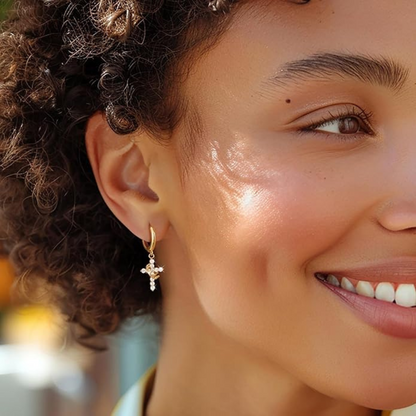 Cross & Crown Earrings